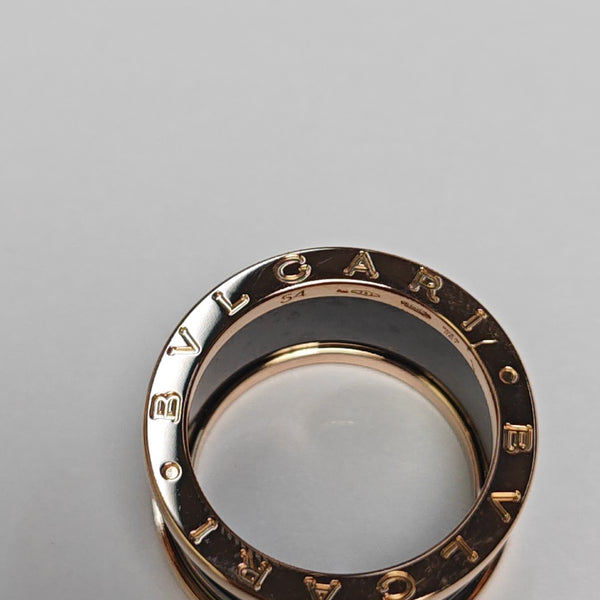 B.ZERO1 18k Rose Gold Ring EU 54