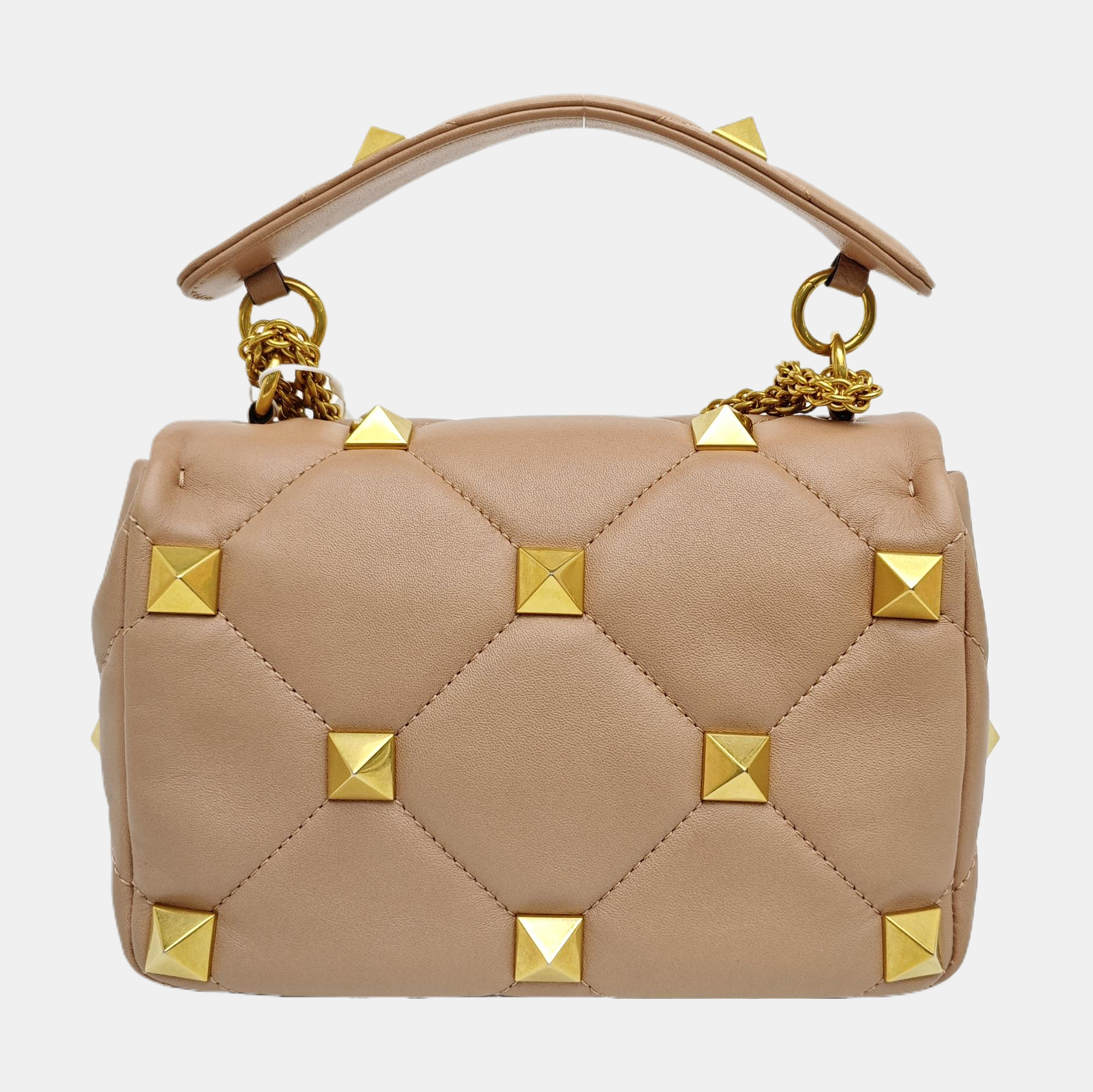 Roman Stud Quilted Lambskin Pink