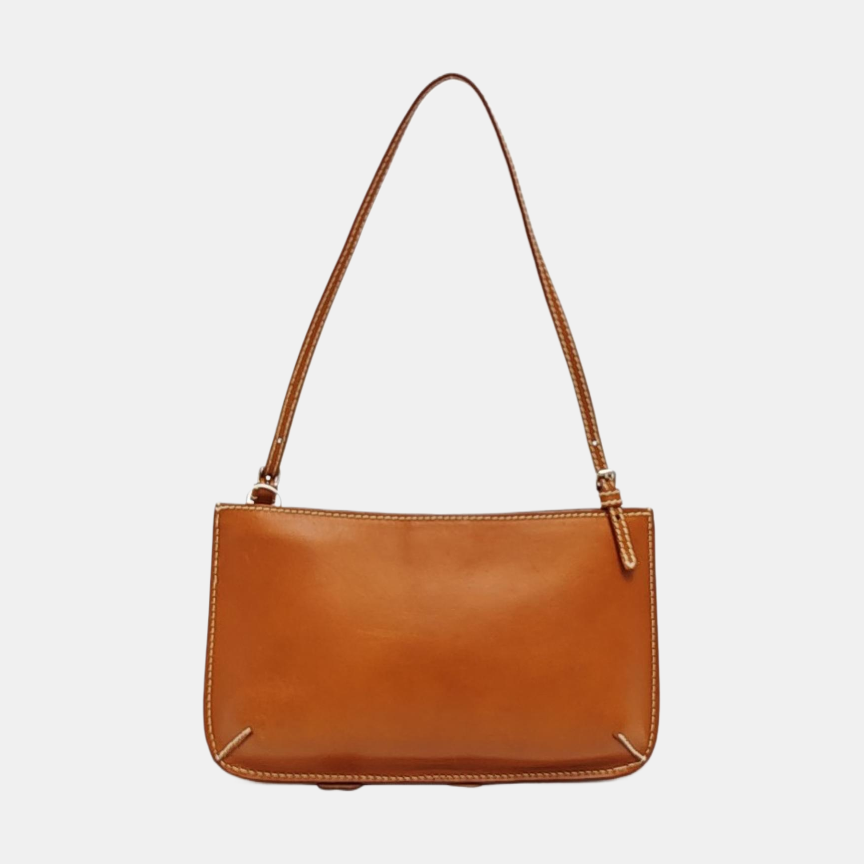 Calfskin Top Handle Bag Brown