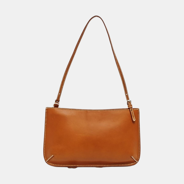 Calfskin Top Handle Bag Brown