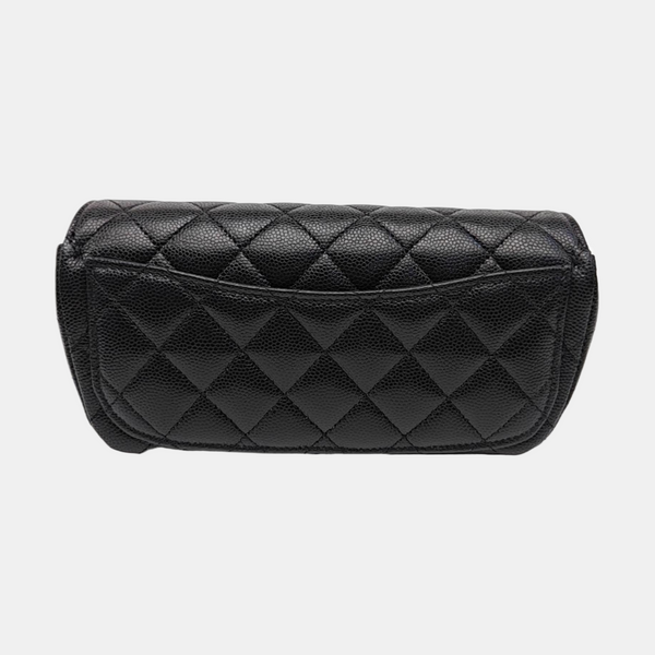 CLASSIC FLAP Super Mini Quilted Grained Calfskin Black