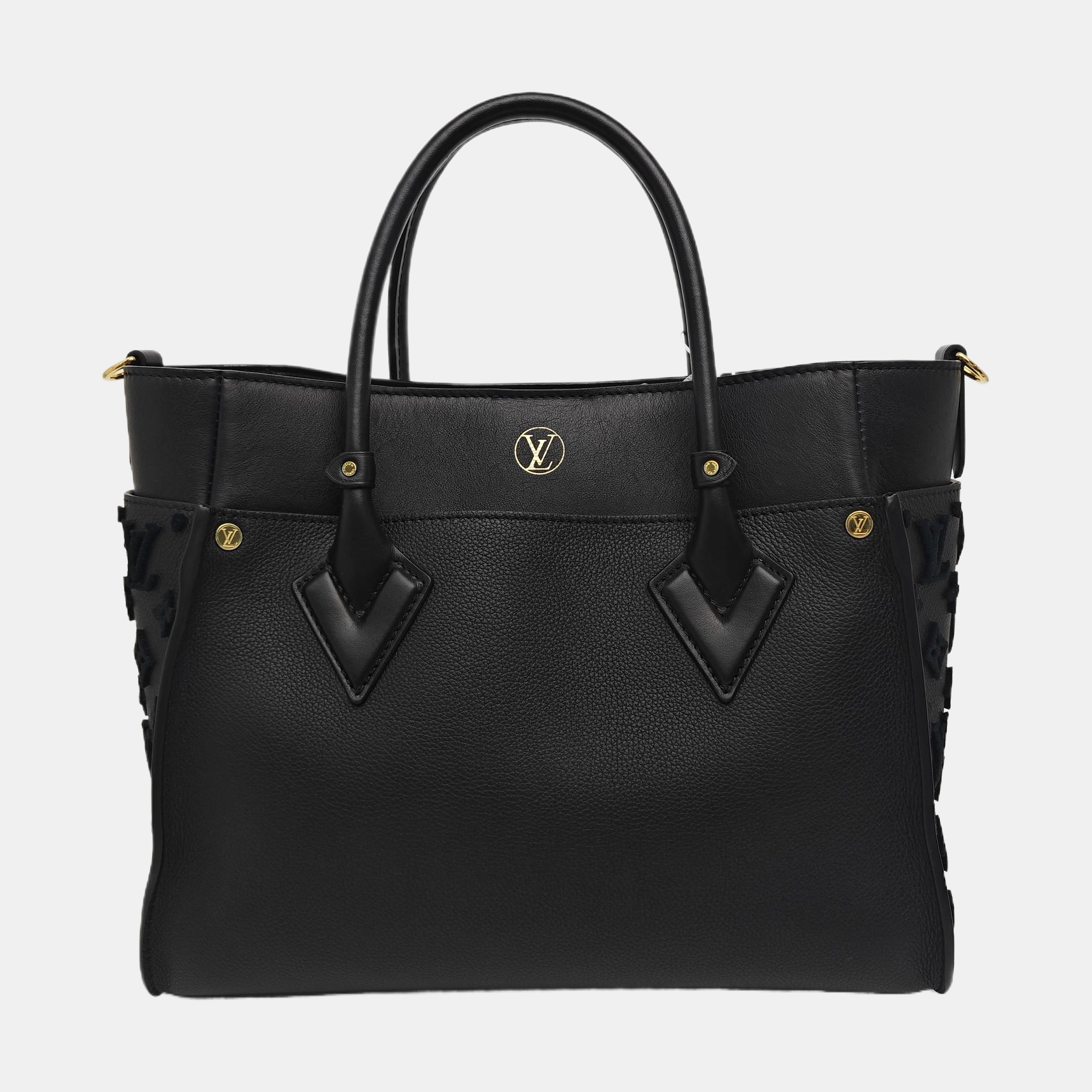 ON MY SIDE MM Monogram Calfskin Black