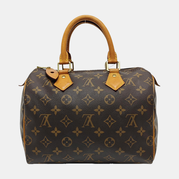 SPEEDY 25 Monogram Coated Canvas Brown