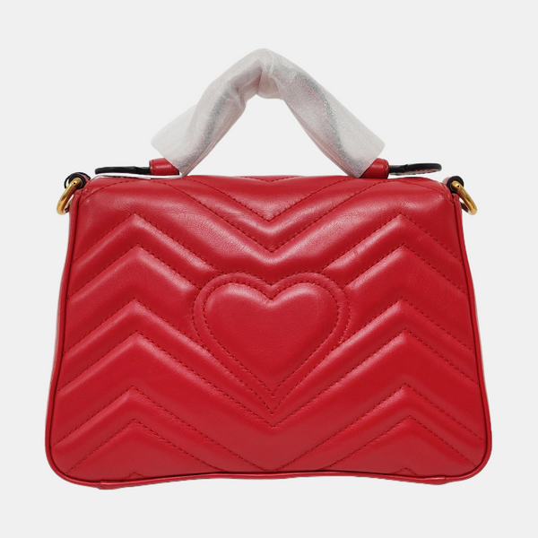 GG Marmont Mini Quilted Calfskin Red