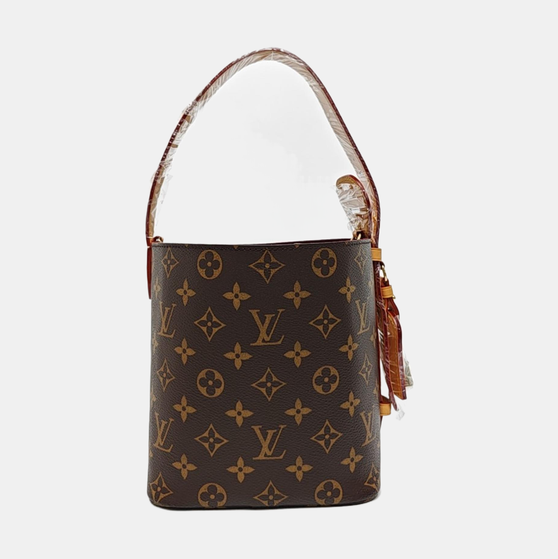 ALL IN BB Monogram Coated Canvas Brown