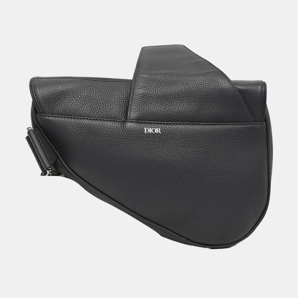 Saddle Medium Calfskin Grey