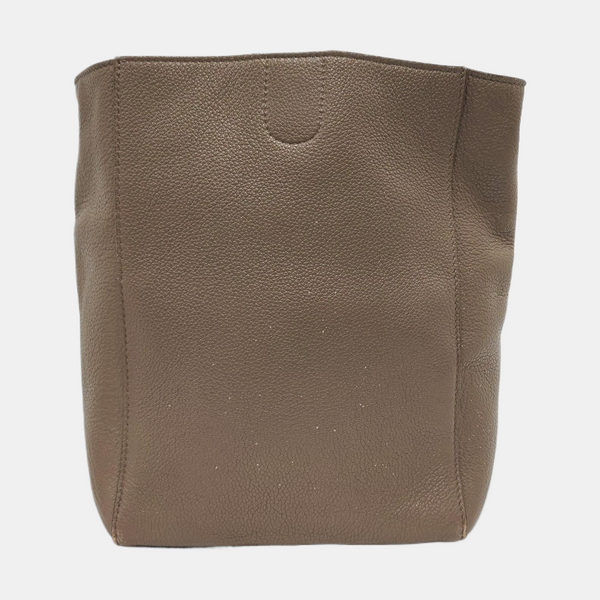 Authenticated pre-owned  SANGLE Small Calfskin Gray - Bucket Bag at Looply