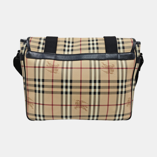 Coated Canvas Shoulder Bag Beige