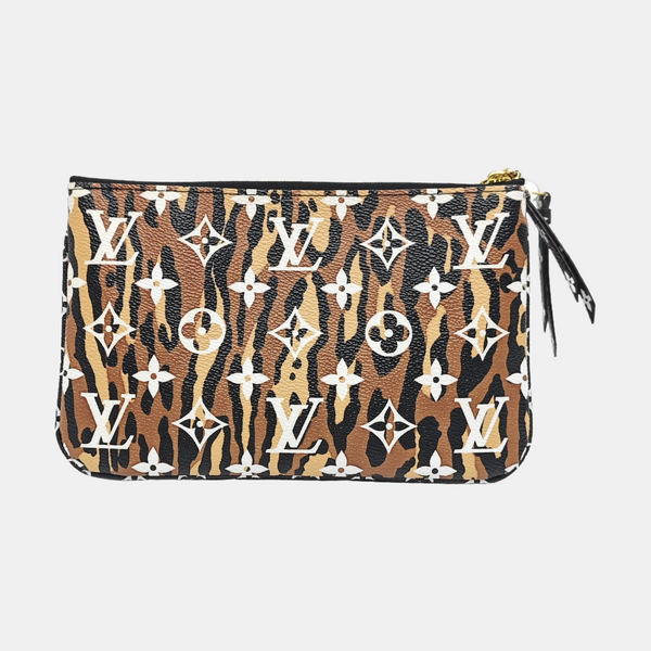 DOUBLE ZIP Monogram Coated Canvas Black