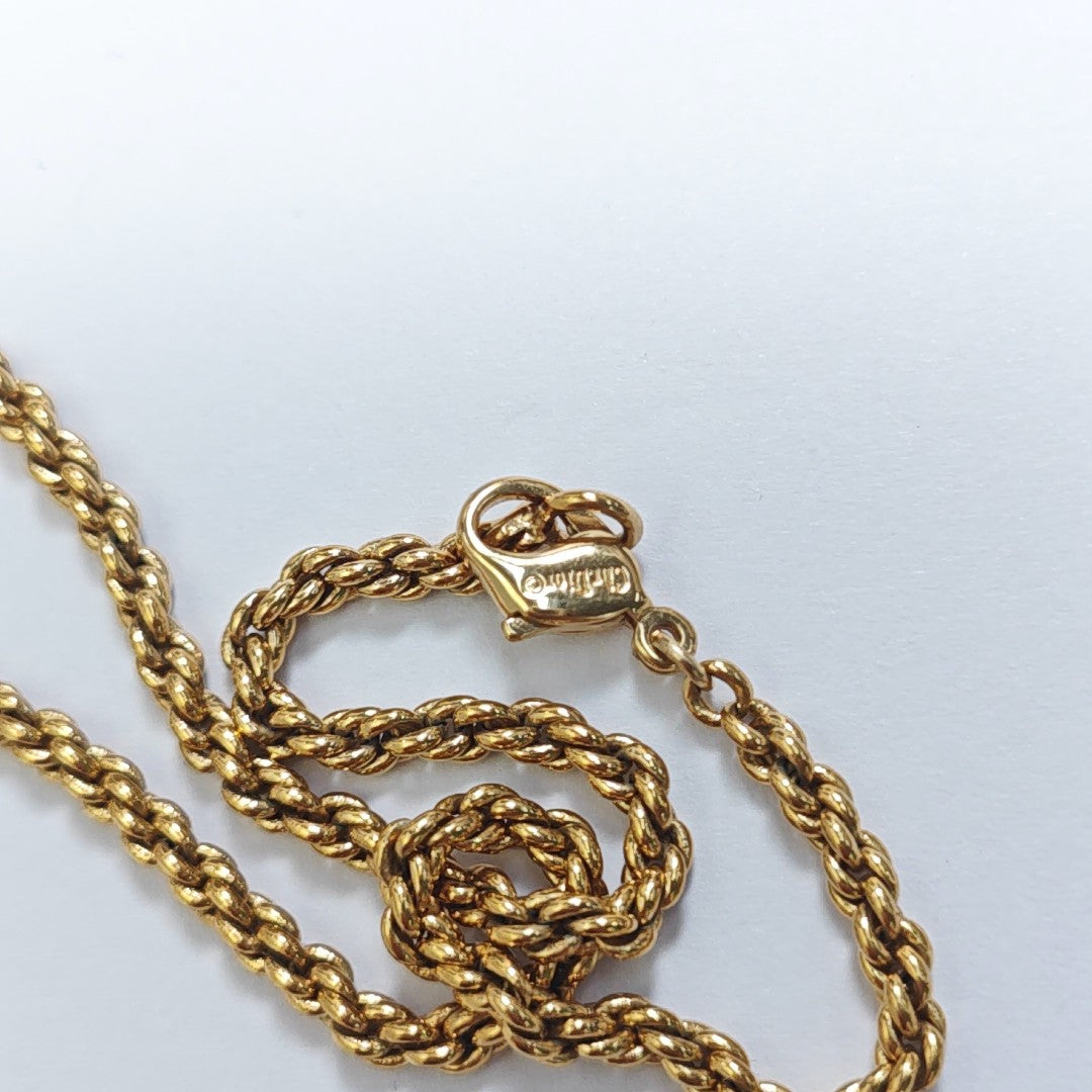 Twist Round Metal Gold Necklace