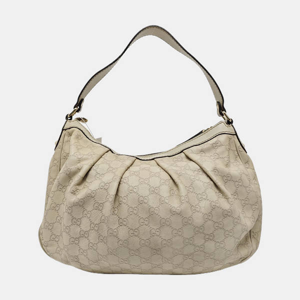 Sukey Monogram Calfskin Beige