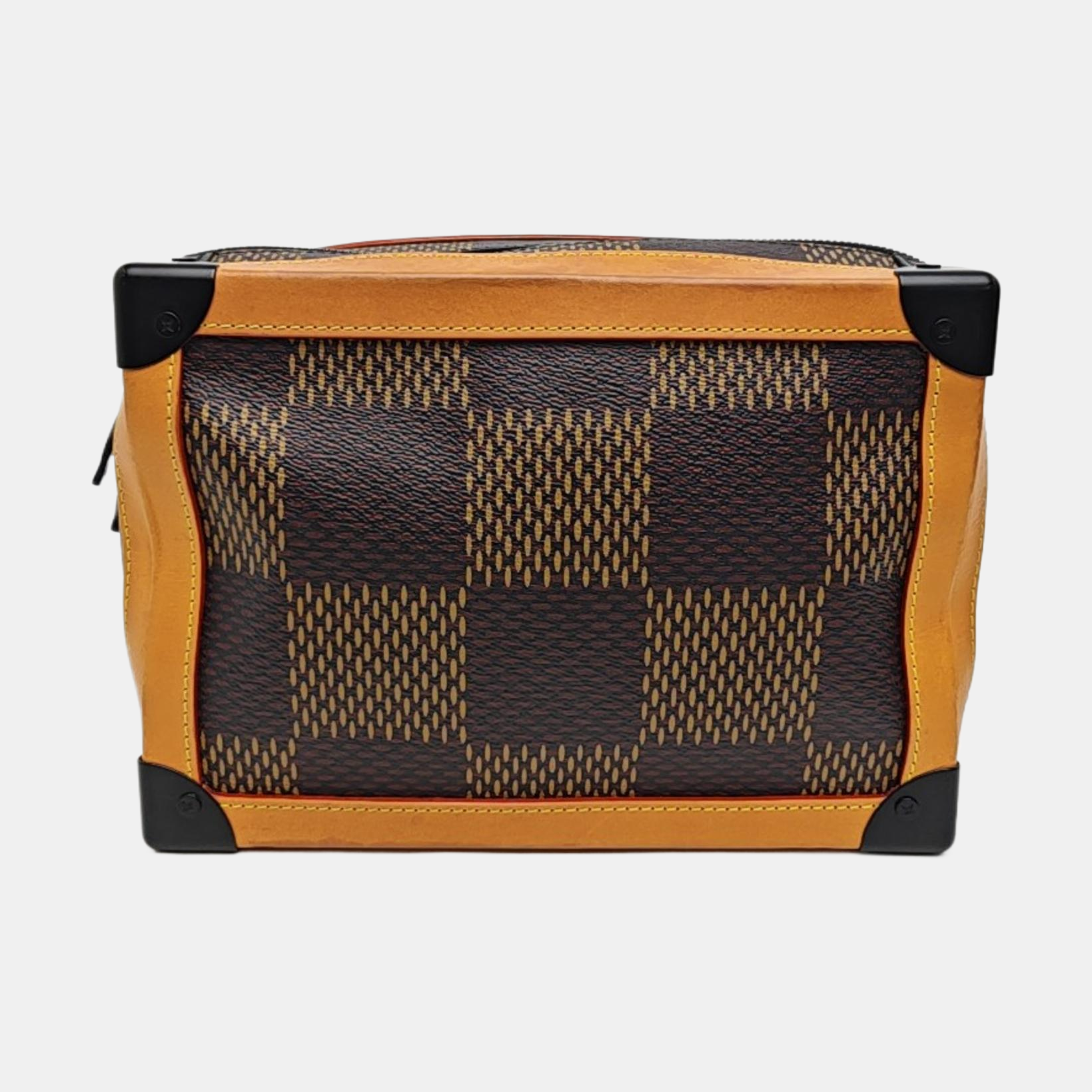 SOFT TRUNK Damier Ebene Coated Canvas Brown