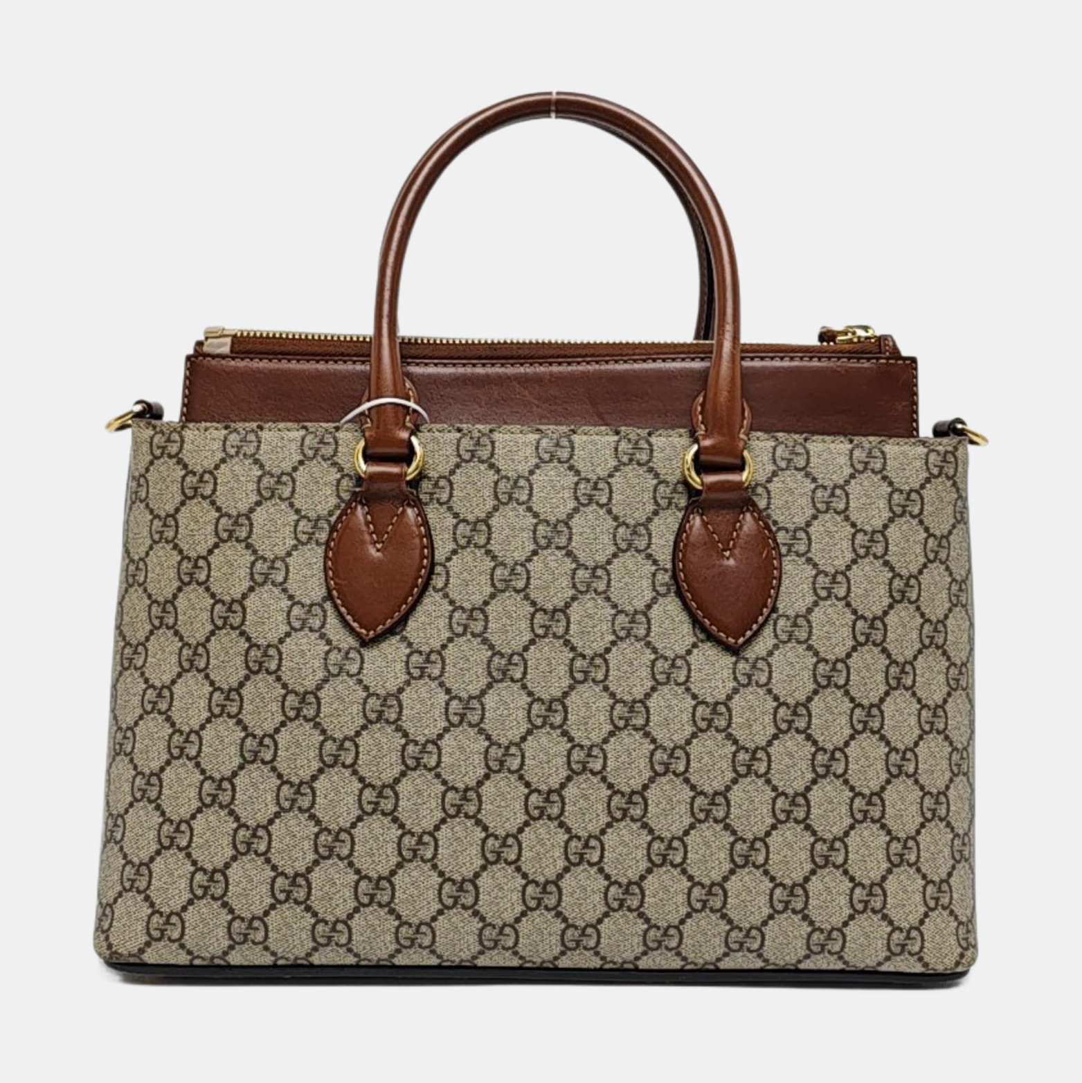 GG Blooms Monogram Coated Canvas Beige