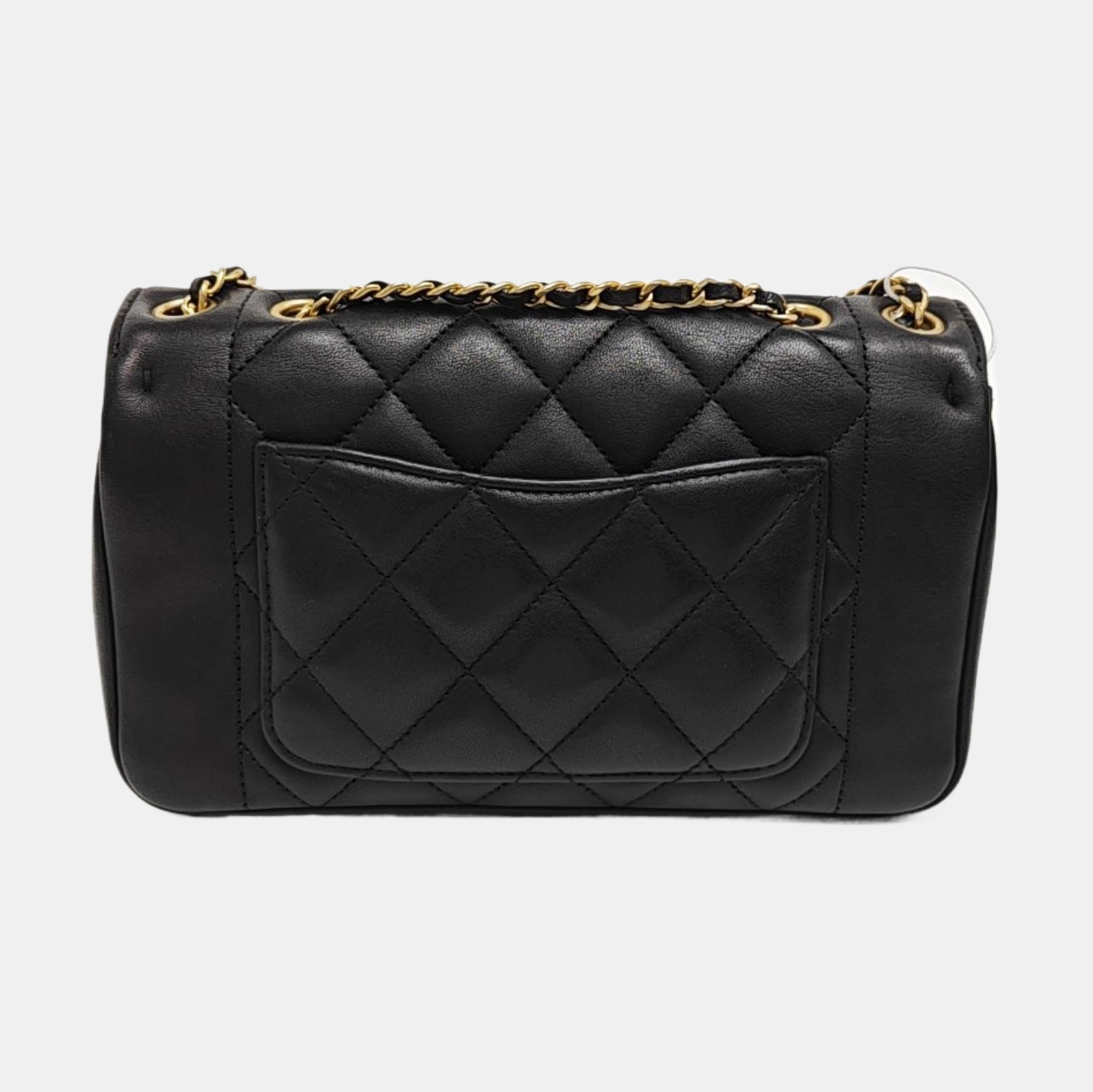 DIANA CC Quilted Lambskin Black