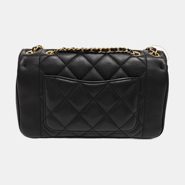 DIANA CC Quilted Lambskin Black