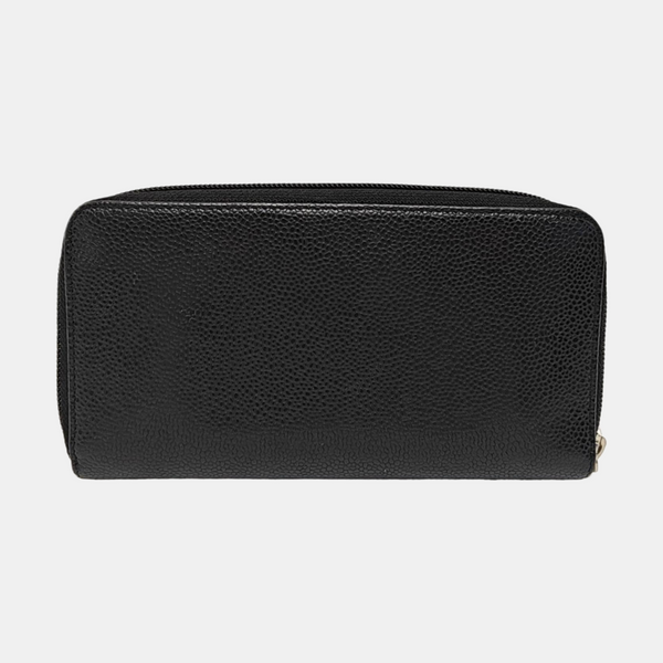 Grained Calfskin Wallet Black
