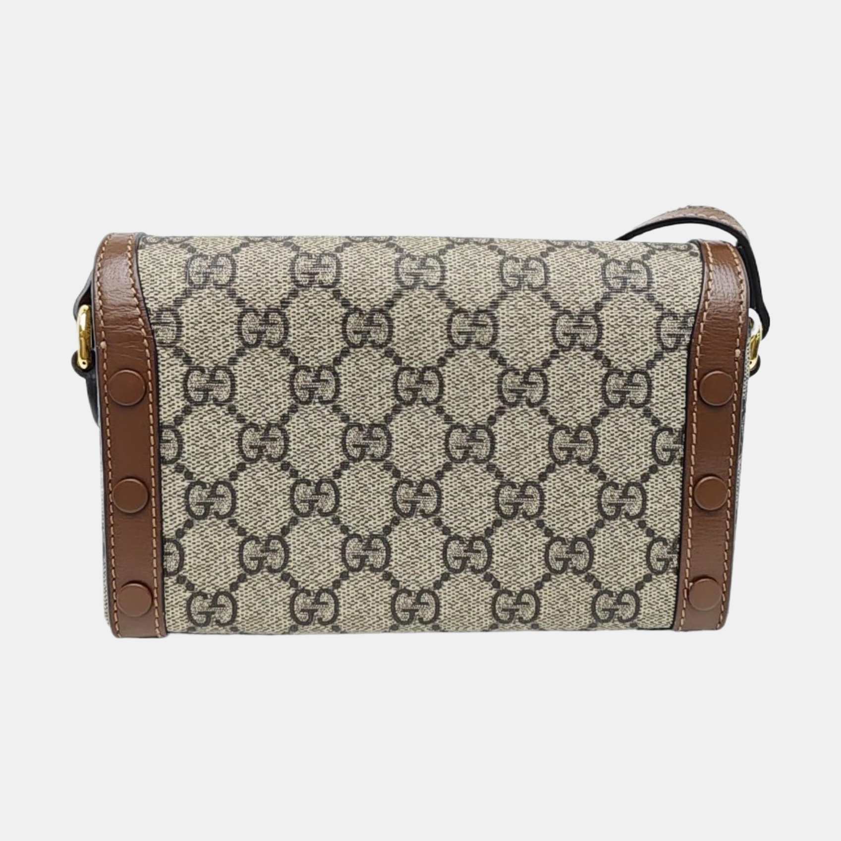 Horsebit 1955 Mini Monogram Coated Canvas Beige