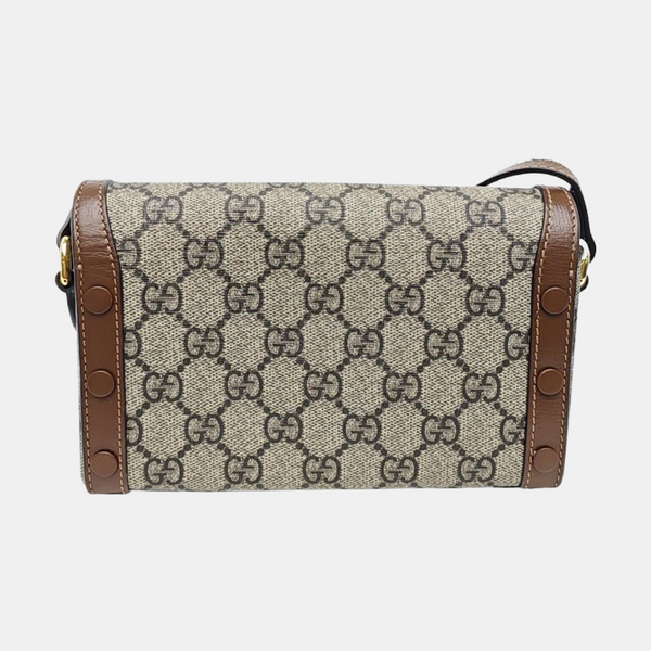 Horsebit 1955 Mini Monogram Coated Canvas Beige