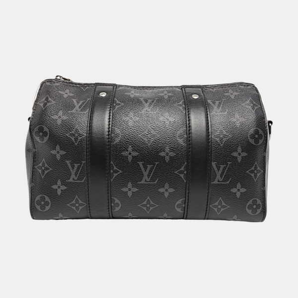 KEEPALL Monogram Coated Canvas Black