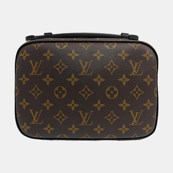 S LOCK Monogram Coated Canvas Brown