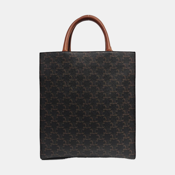 CABAS CELINE Small Coated Canvas Brown