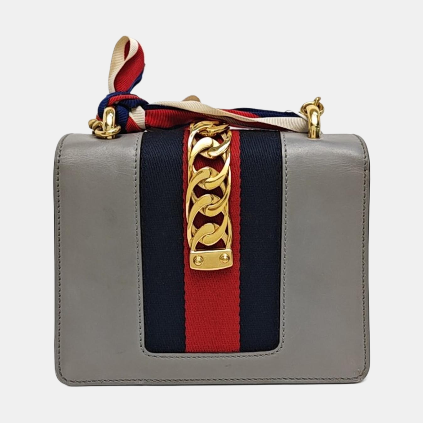 Sylvie Mini Calfskin Gray