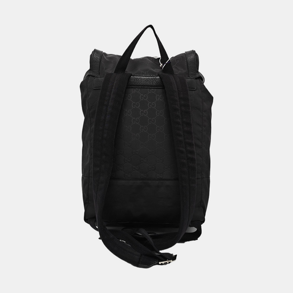 Monogram Nylon Backpack Medium Black