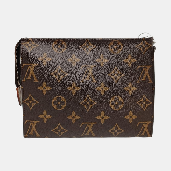 TOILET POCKET 19 Monogram Coated Canvas Brown
