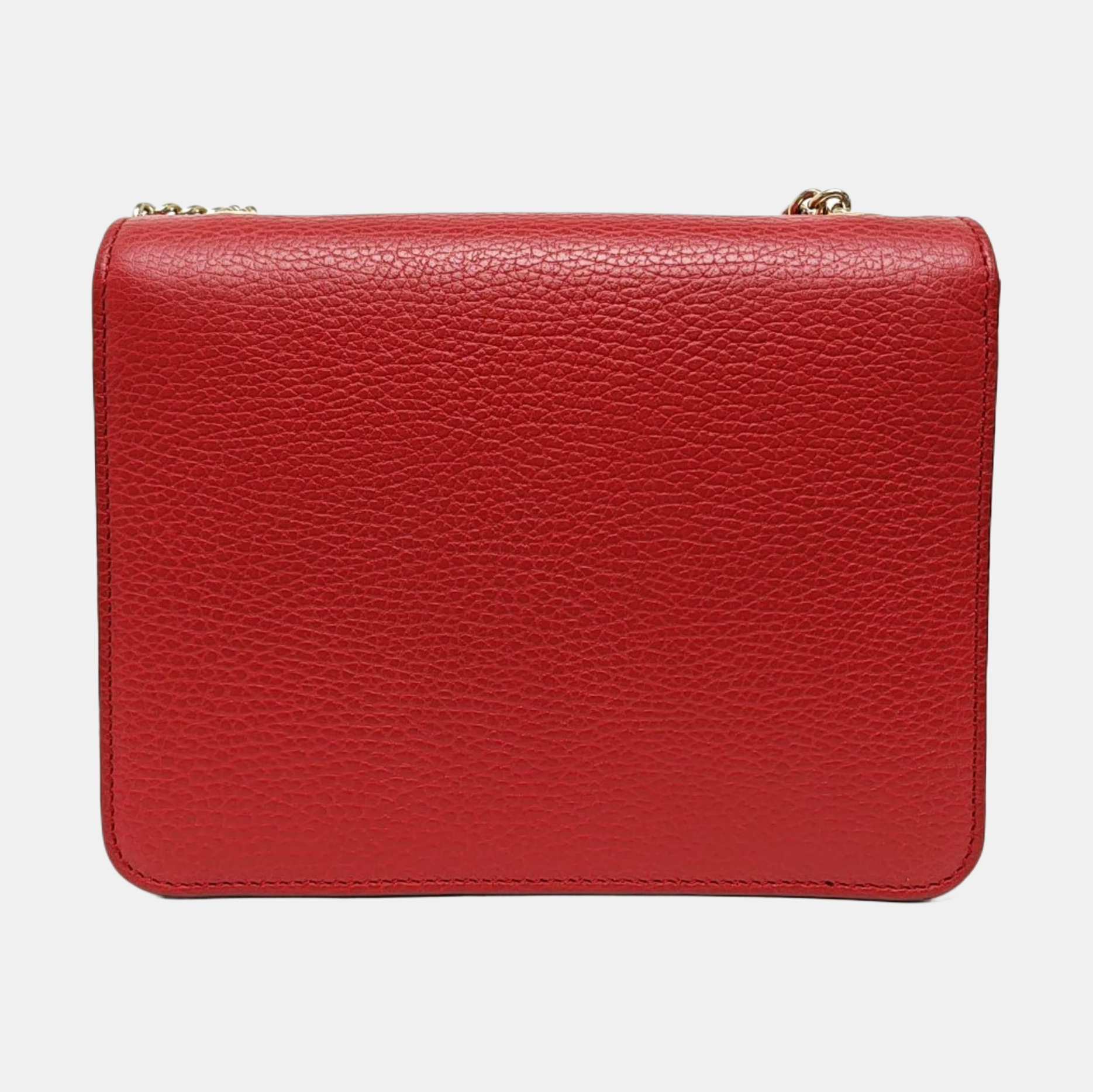 Interlocking G Small Calfskin Red