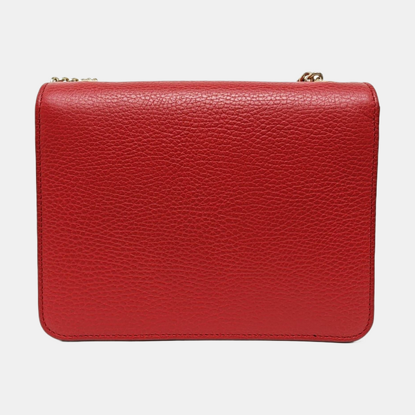 Interlocking G Small Calfskin Red