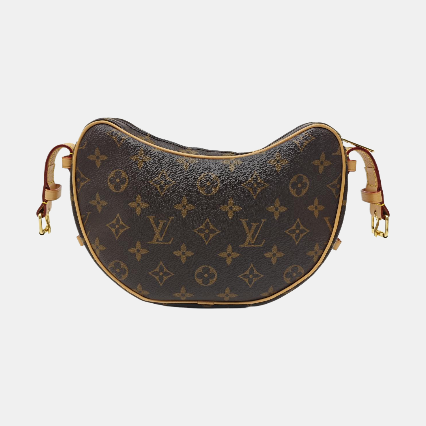 CROISSANT Monogram Coated Canvas Brown