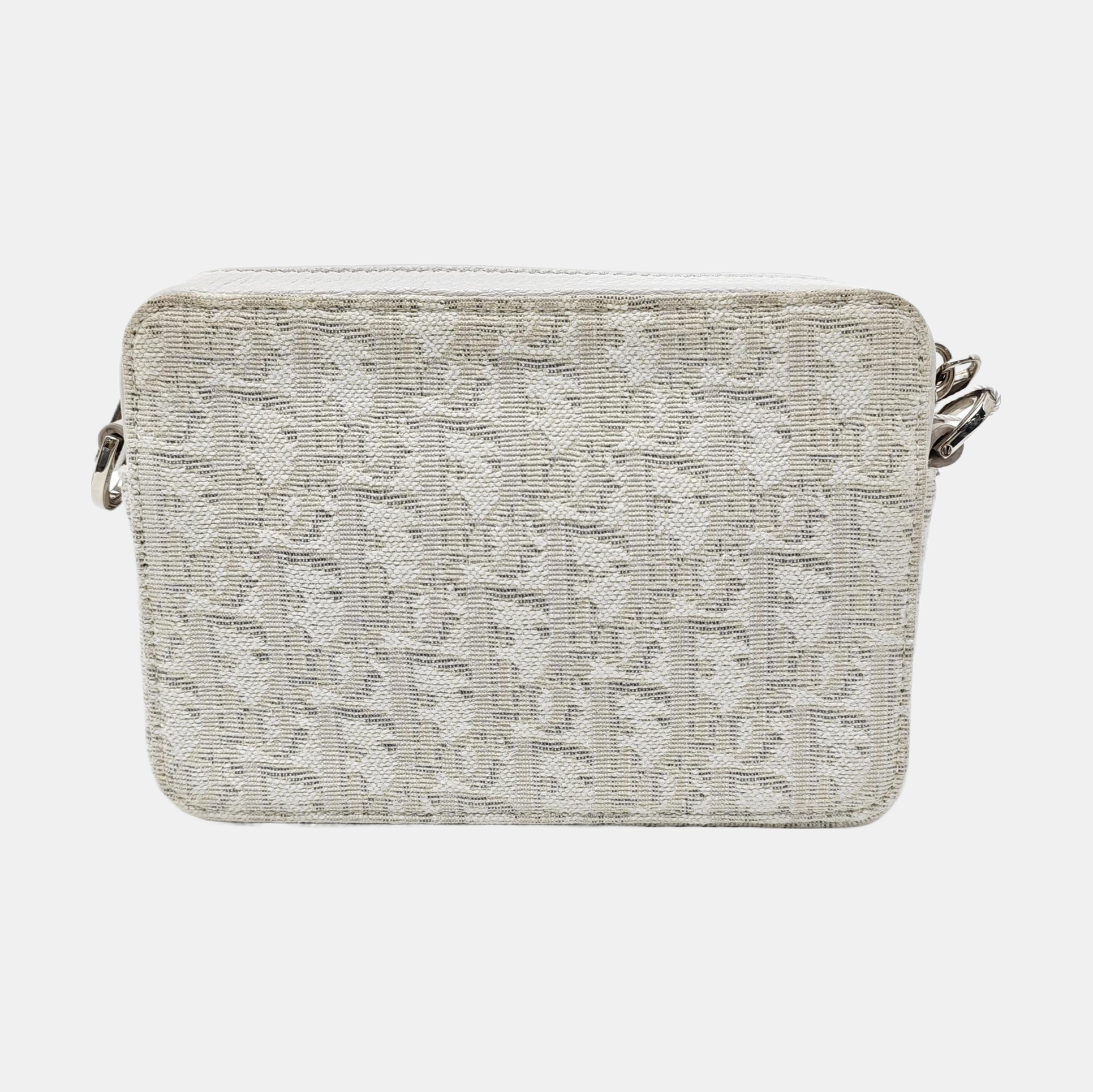 Oblique Canvas Shoulder Bag White