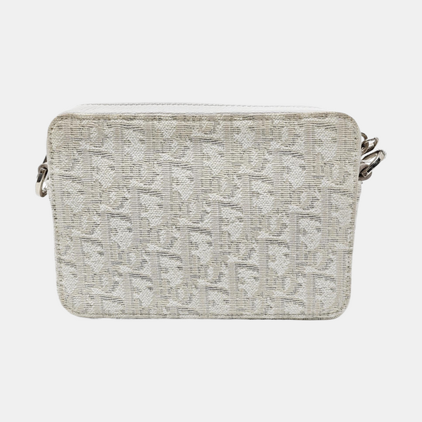 Oblique Canvas Shoulder Bag White