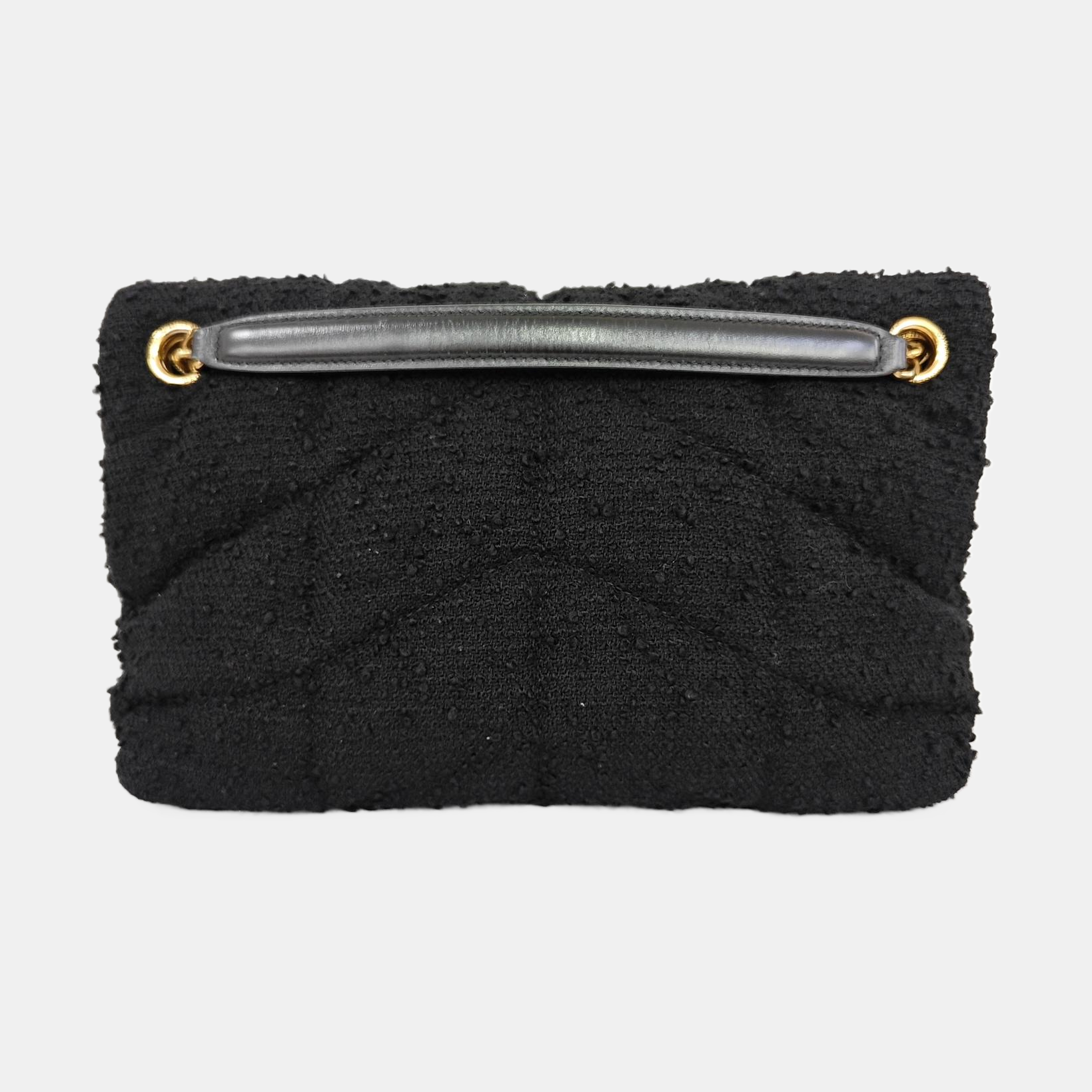 PUFFER Small Quilted Fabric Black