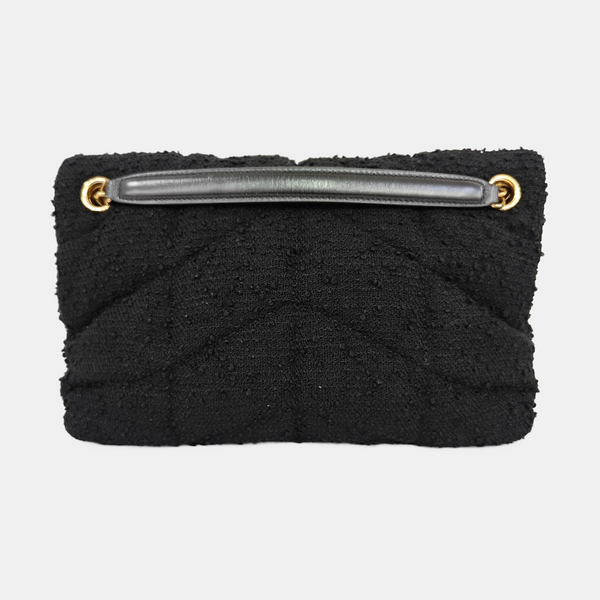 PUFFER Small Quilted Fabric Black