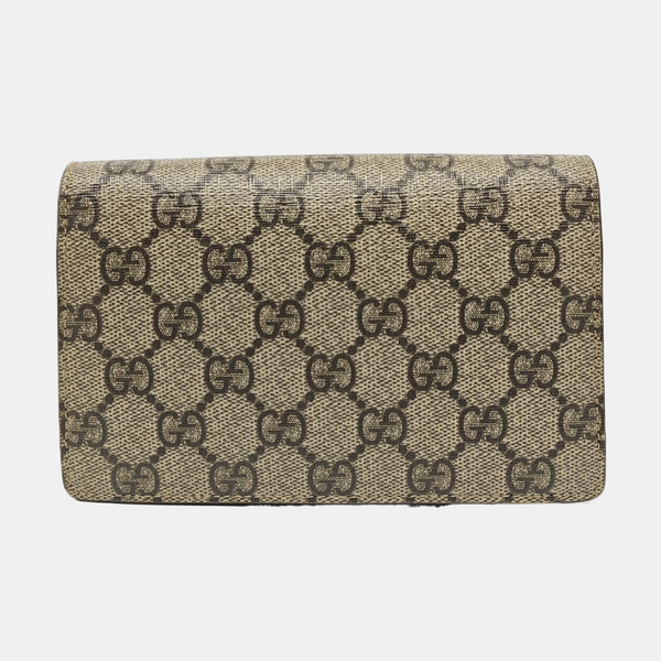 Dionysus Super Mini Monogram Coated Canvas Beige