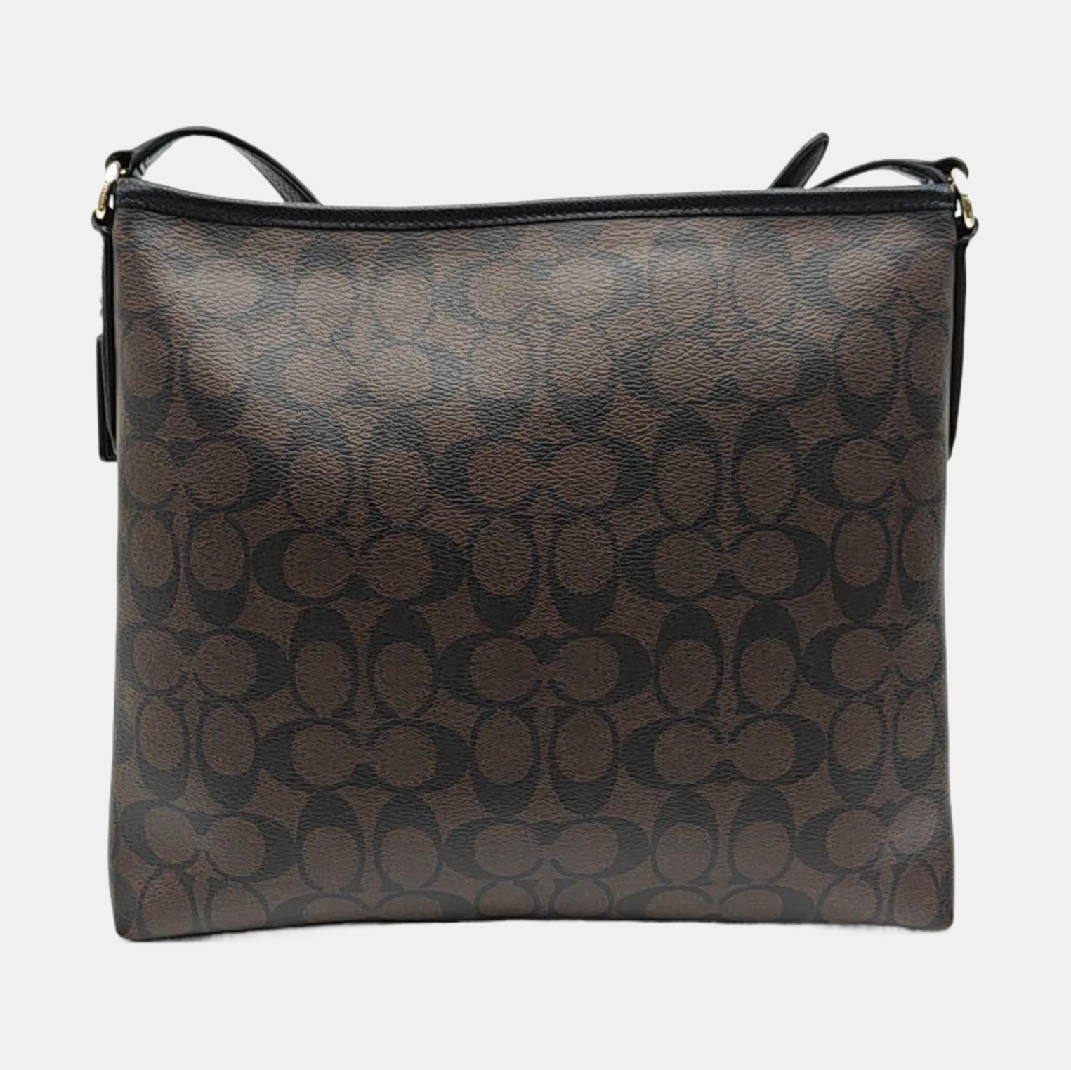 Monogram Coated Canvas Shoulder Bag Brown