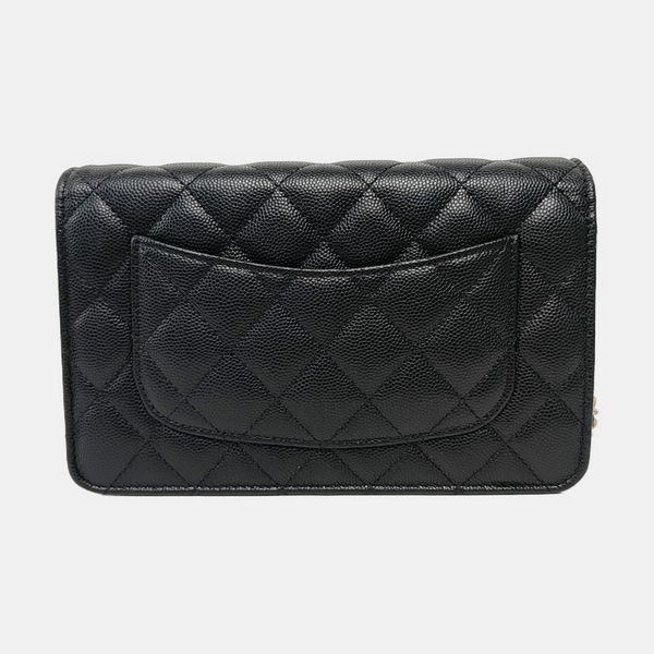WOC Quilted Grained Calfskin Black