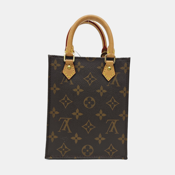 SAC PLAT Mini Monogram Coated Canvas Brown