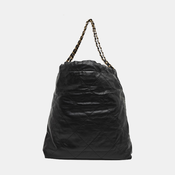 CHANEL 22 Medium Quilted Calfskin Black