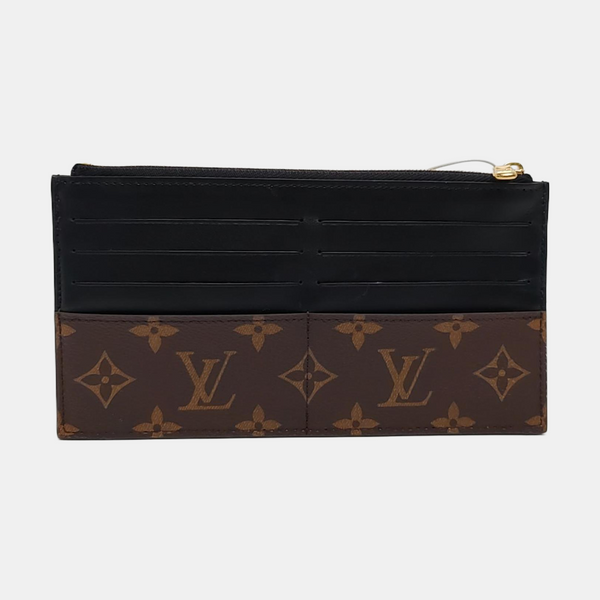 SLIM Monogram Coated Canvas Brown Wallet