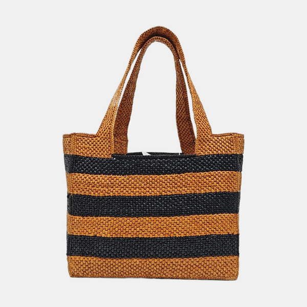 Font Tote Straw Brown