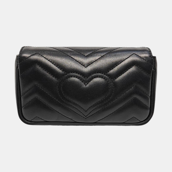 GG Marmont Mini Quilted Calfskin Black