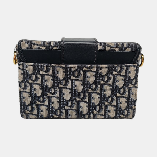 30 Montaigne Mini Oblique Canvas Blue