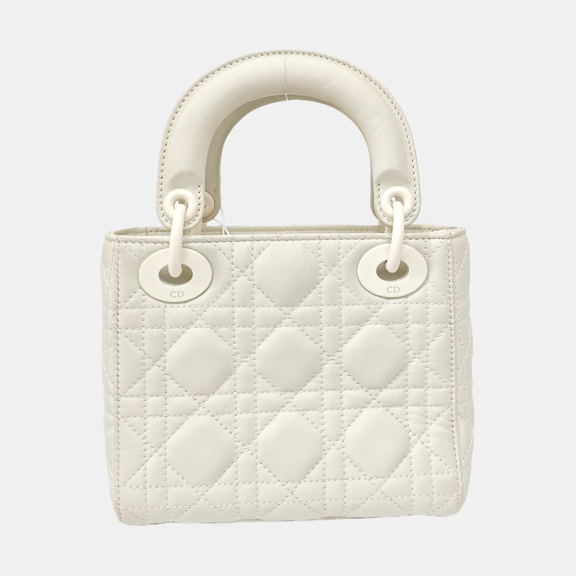 Lady Dior Mini Cannage Lambskin White