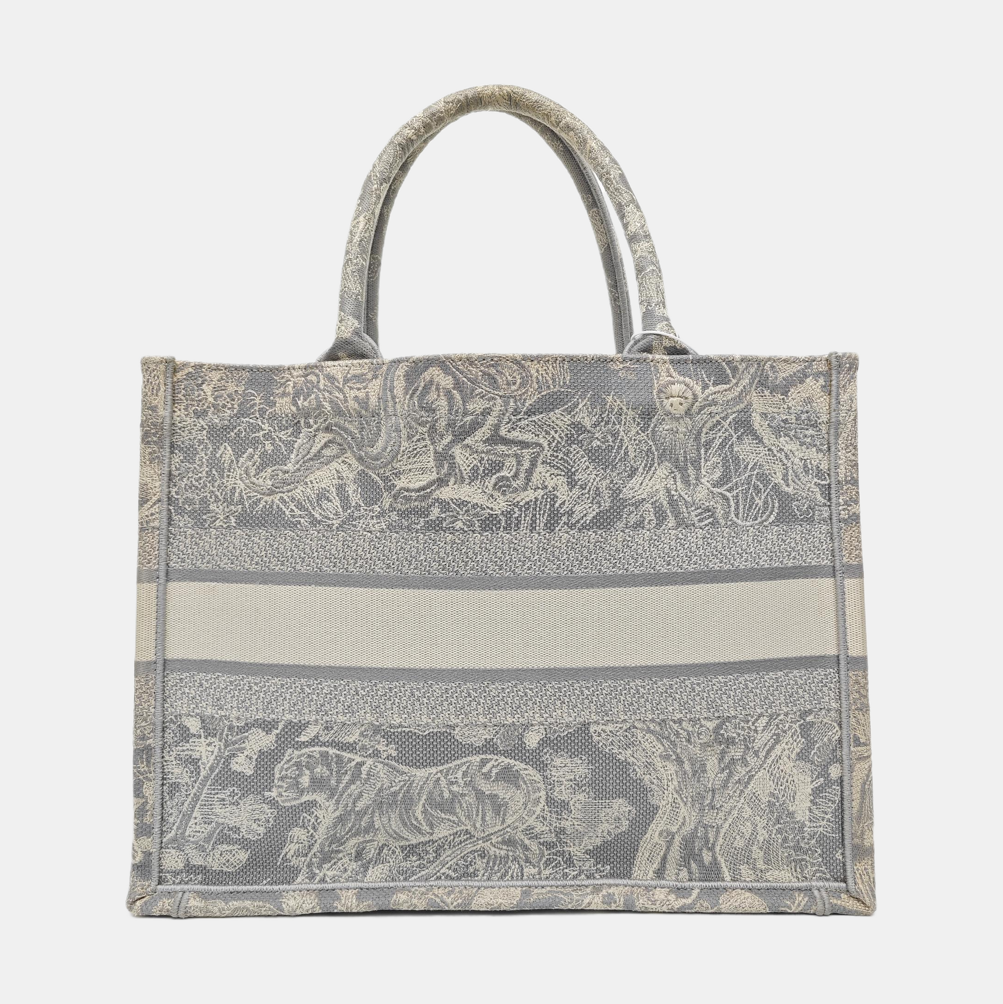 Book Tote Medium Fabric Gray