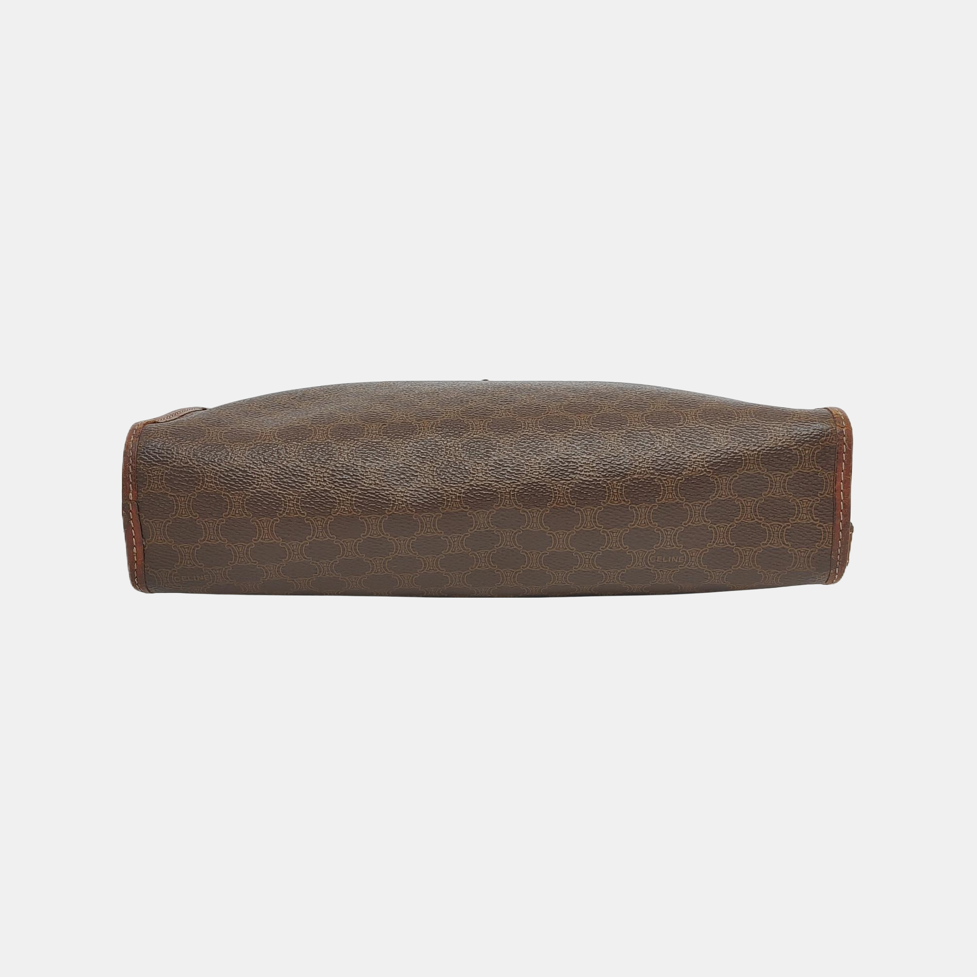 MACADAM CLUTCHES Coated Canvas Brown