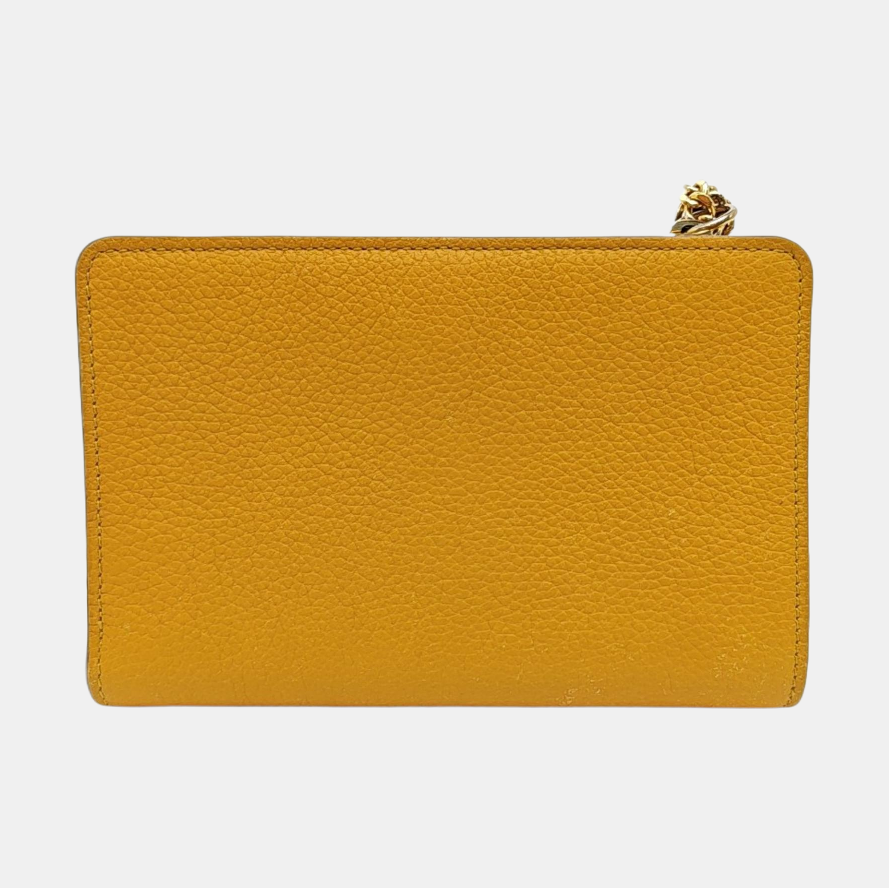 Calfskin Clutch Yellow