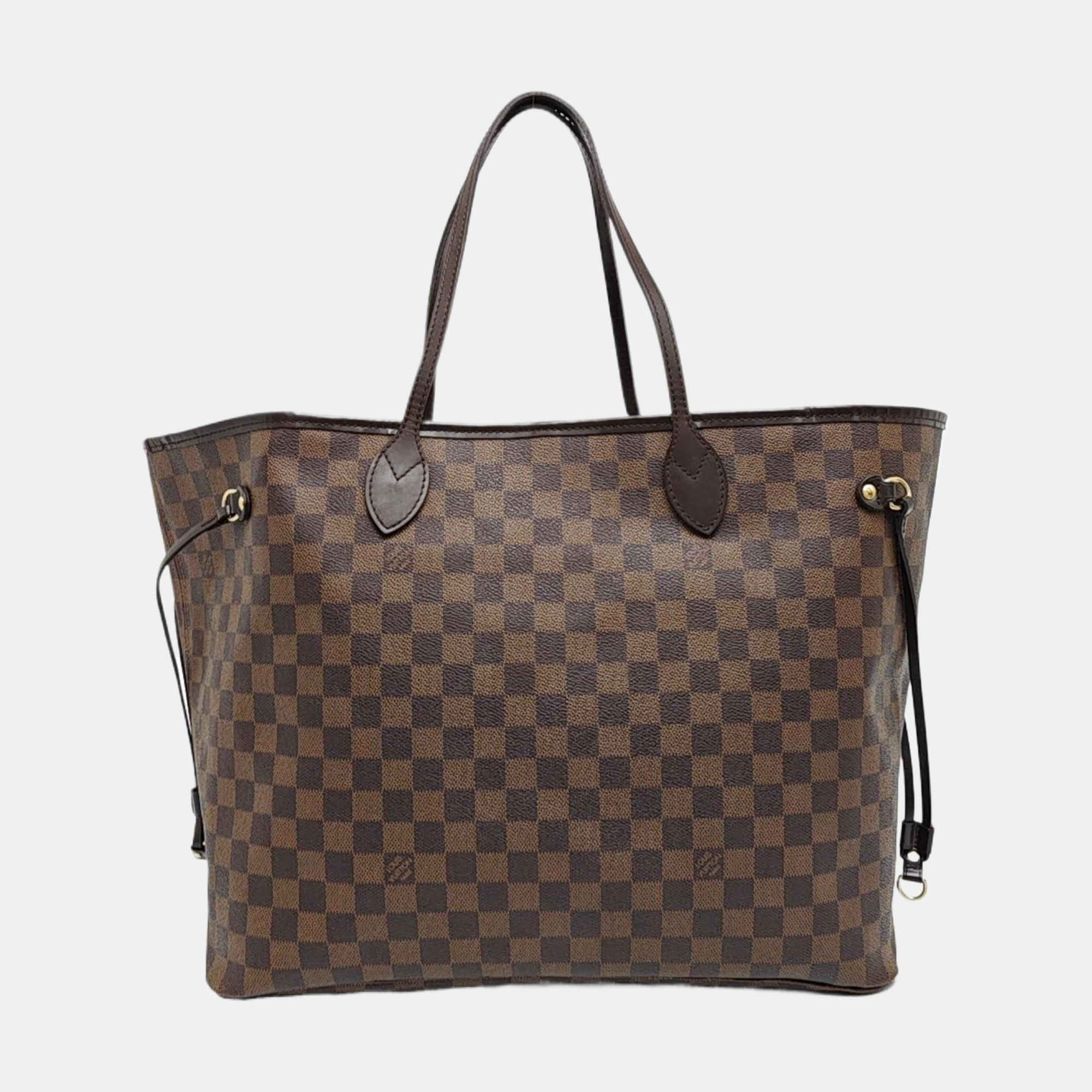 NEVERFULL GM Damier Ebene Coated Canvas Brown