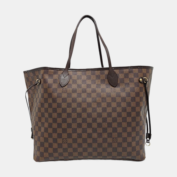 NEVERFULL GM Damier Ebene Coated Canvas Brown